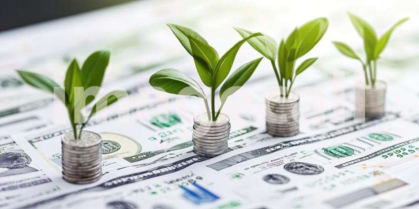 A row of young seedlings reaching for the sunlight, symbolizing the power of life, growth, and the promise of a brighter future