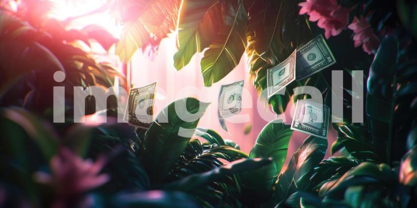 A row of young seedlings reaching for the sunlight, symbolizing the power of life, growth, and the promise of a brighter future