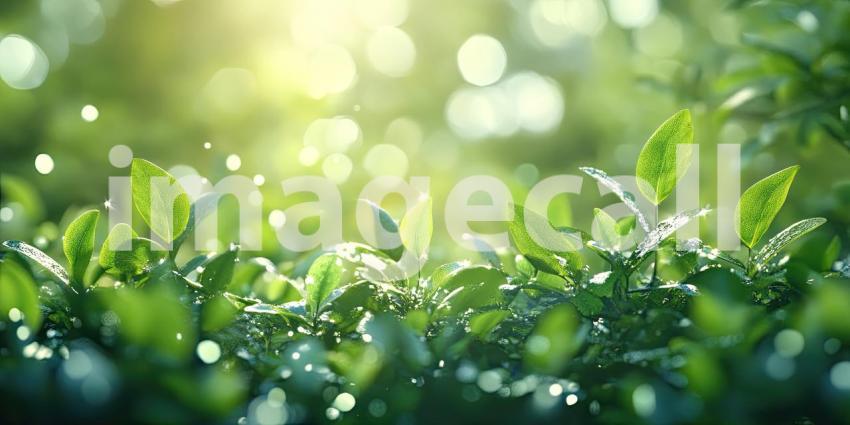 A futuristic cityscape emerges from a lush canopy of trees, showcasing a vision of sustainable urban living where nature and technology coexist in harmony