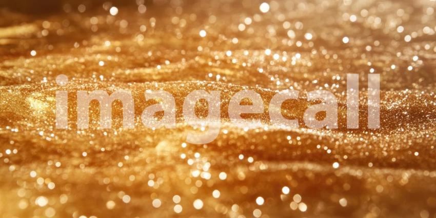 A mesmerizing expanse of shimmering particles, undulating like a golden sea, evokes a sense of wonder and the vastness of the cosmos