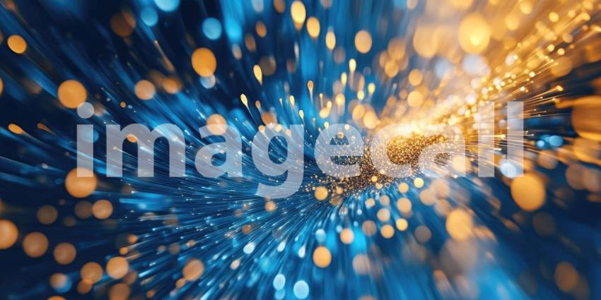 A mesmerizing abstract artwork, reminiscent of marble, where swirls of deep blue and shimmering gold create a luxurious and captivating visual experience