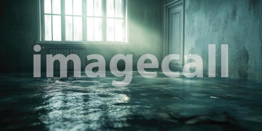 Water Woes: A bedroom flooded with water, a stark reminder of the devastation and disruption that can be caused by water damage