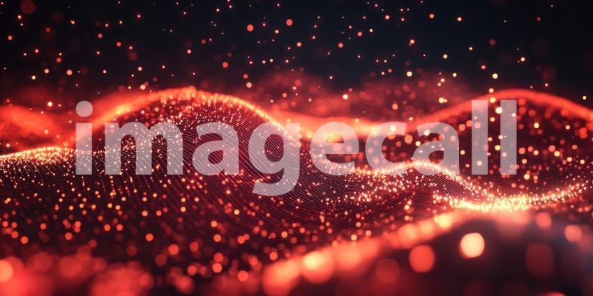 A mesmerizing journey through a vast network of interconnected lines and nodes, bathed in a warm, ethereal glow, evokes a sense of wonder and the limitless potential of the digital realm