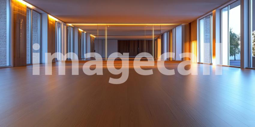 This spacious and sunlit room, adorned with lush greenery and a large circular mirror, exudes an aura of peace and serenity, inviting moments of relaxation and rejuvenation