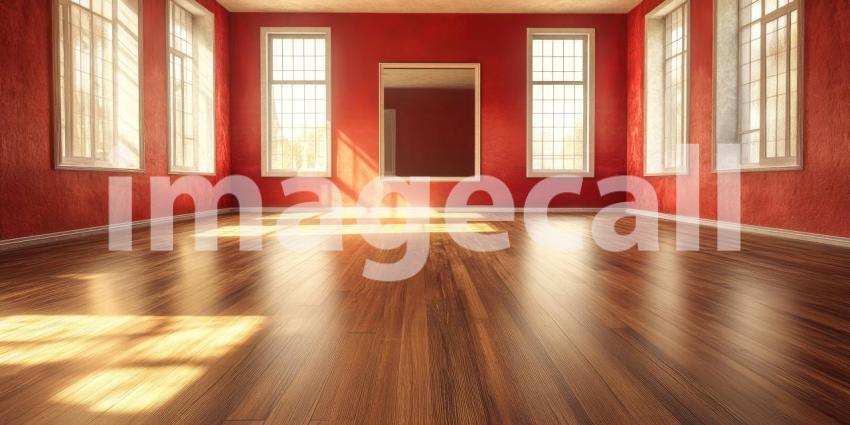 This spacious and sunlit room, adorned with lush greenery and a large circular mirror, exudes an aura of peace and serenity, inviting moments of relaxation and rejuvenation