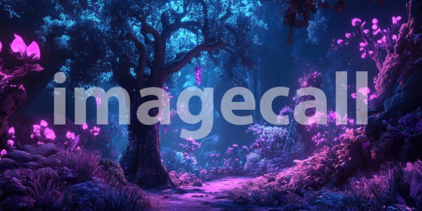 A winding path, illuminated by twinkling lights, leads through a magical garden, where flowers bloom and the air is filled with the promise of wonder