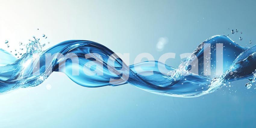 A dynamic wave of water erupts, sending a cascade of droplets into the air, capturing the energy and fluidity of this essential element