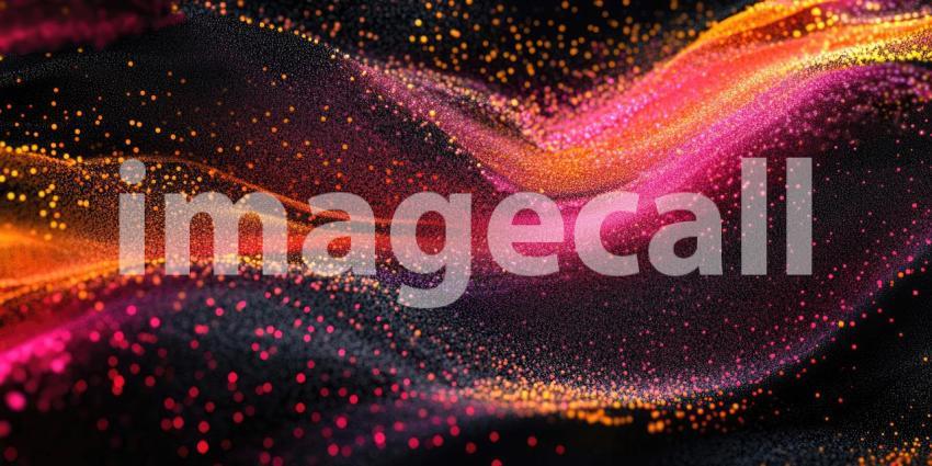 A mesmerizing swirl of incandescent particles ignites the darkness, creating a dynamic and captivating display of energy and movement