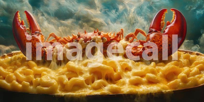 Lobster Mac and Cheese, a decadent dish where tender lobster meat mingles with creamy, cheesy macaroni, creating a symphony of flavors and textures