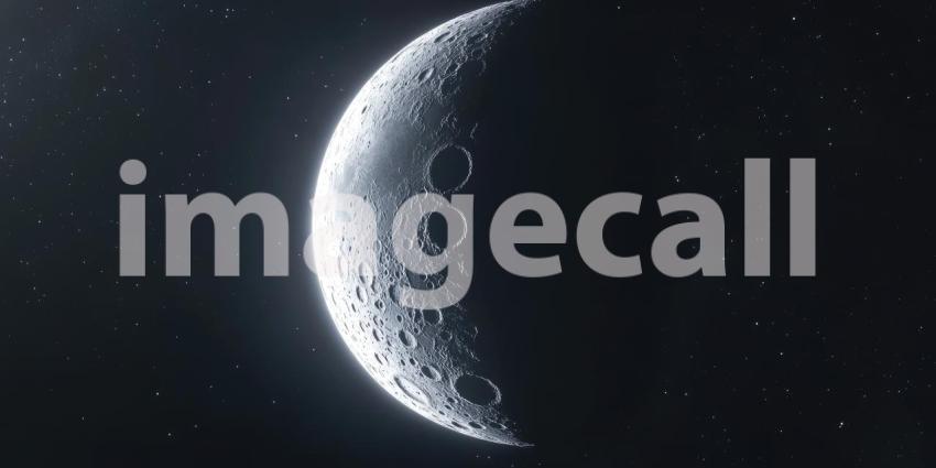 A colossal moon looms over a desolate, yet breathtaking landscape, casting a surreal glow on a vast, still lake, hinting at the mysteries and wonders that lie beyond our own world