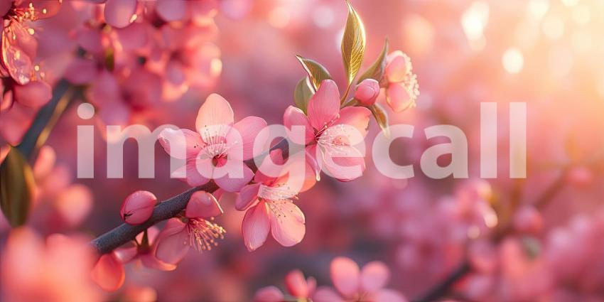 A majestic tree, adorned with a profusion of delicate white blossoms, stands sentinel over a vibrant meadow, where wildflowers bloom in a riot of color under a bright spring sky