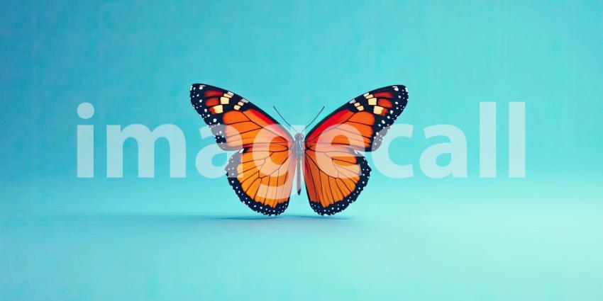 A vibrant monarch butterfly soars through a field of light, its wings catching the sun, symbolizing transformation and the beauty of liberation