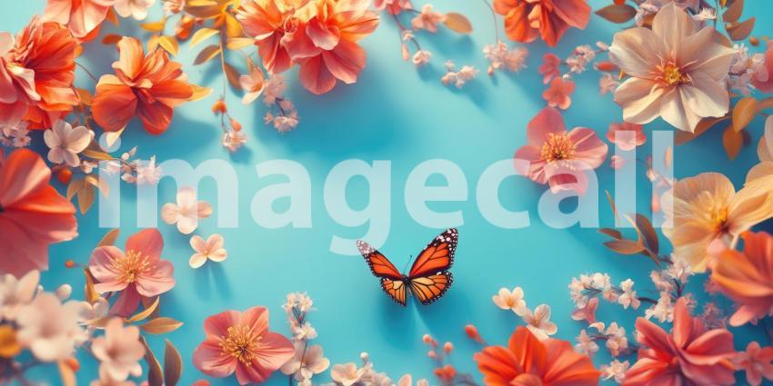 A vibrant monarch butterfly soars through a field of light, its wings catching the sun, symbolizing transformation and the beauty of liberation