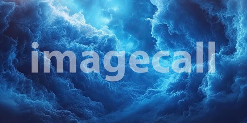 A breathtaking vista of a cloud-filled sky, where fluffy white clouds drift across a canvas of azure blue, evoking a sense of tranquility and endless possibilities