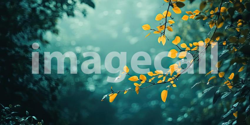 A mesmerizing display of shimmering golden particles dancing against a deep blue backdrop, creating a scene of ethereal beauty and wonder