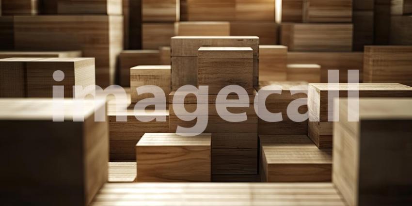 Rows of neatly stacked wooden pallets fill a vast warehouse, ready to be shipped to their destinations, fueling the global supply chain