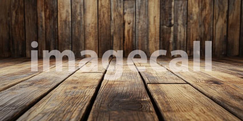 A weathered wooden floor and wall create a warm and inviting backdrop, evoking a sense of nostalgia and rustic charm