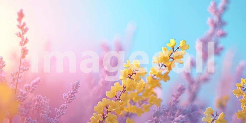 A Solitary Bloom Bathed in the Warm Glow of Sunset, Its Delicate Petals Reaching Towards the Sky