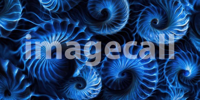 Nature's Abstract Art: A Kaleidoscope of Colors and Patterns in a Cut and Polished Ammonite