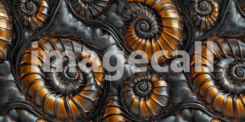 Nature's Abstract Art: A Kaleidoscope of Colors and Patterns in a Cut and Polished Ammonite