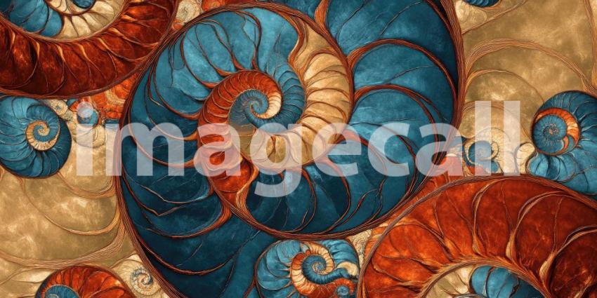 Nature's Abstract Art: A Kaleidoscope of Colors and Patterns in a Cut and Polished Ammonite
