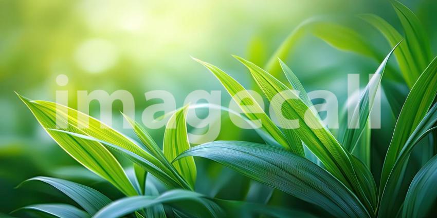 A Verdant Tapestry of Lush Green Leaves Bathed in Sunlight