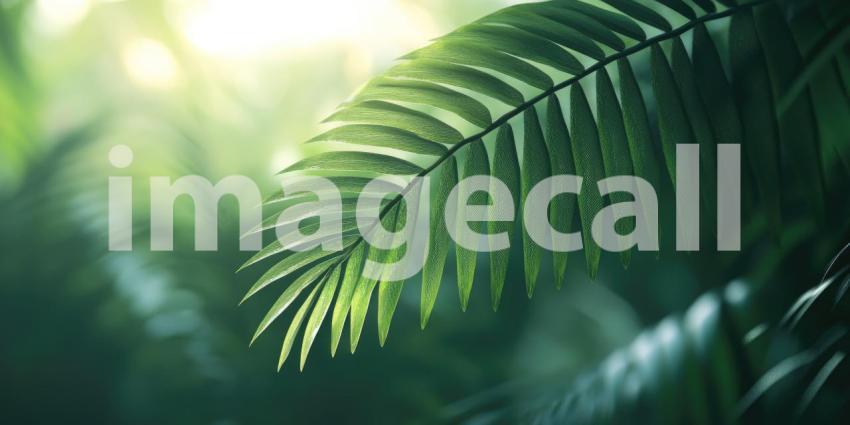 A Single Maple Leaf, Vibrant Green and Bathed in Sunlight