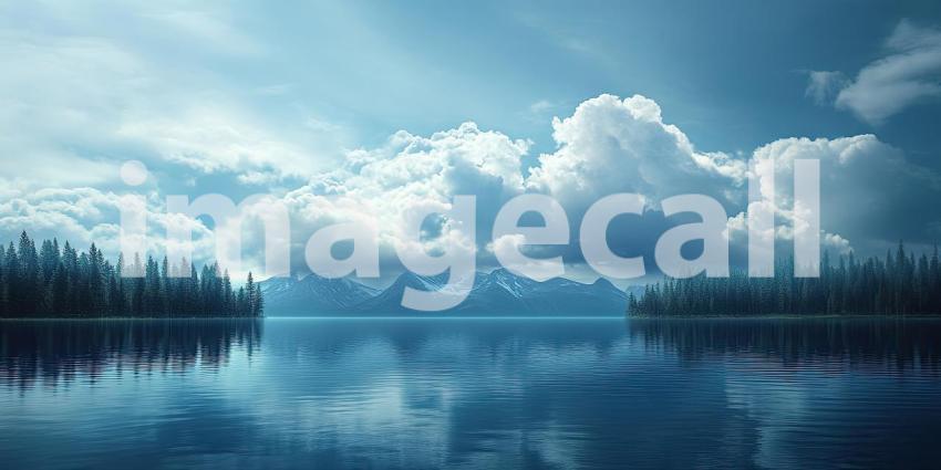 A Majestic Mountain Peak Soars Above a Sea of Clouds, Its Summit Clad in a Mantle of Snow