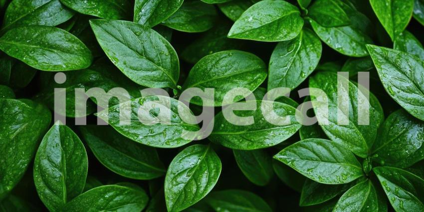 A Verdant Carpet of Lush Green Leaves, Intertwined and Illuminated