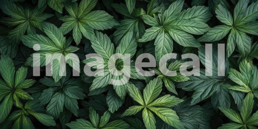 A Verdant Carpet of Lush Green Leaves, Intertwined and Illuminated