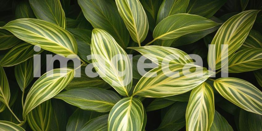 A Verdant Carpet of Lush Green Leaves, Intertwined and Illuminated