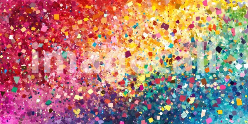 A Cosmic Dance of Color: An Explosion of Vibrant Hues Against a Dark Canvas