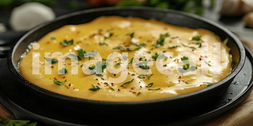 A Cheesy Extravaganza: A Skillet of Melty, Golden Cheese, Ready to Be Devoured