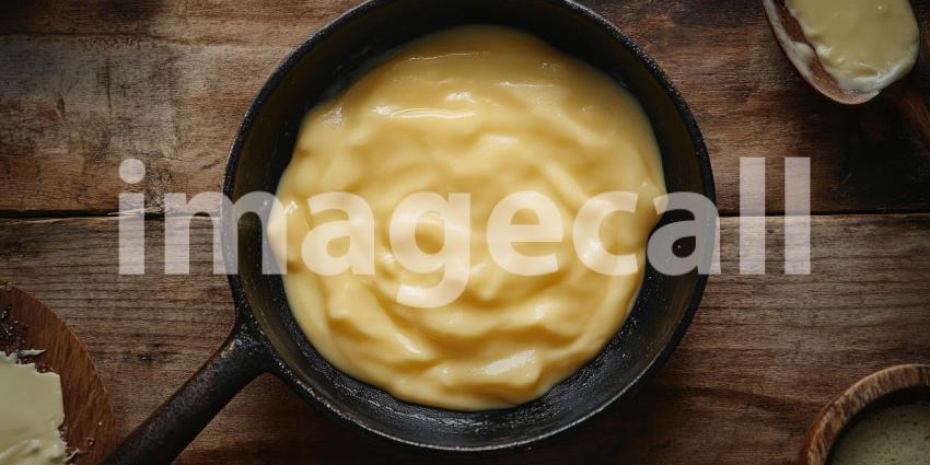 A Cheesy Extravaganza: A Skillet of Melty, Golden Cheese, Ready to Be Devoured
