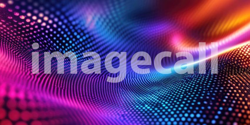 A Symphony of Light: A Vibrant Abstract Pattern of Dots Pulsating with Energy