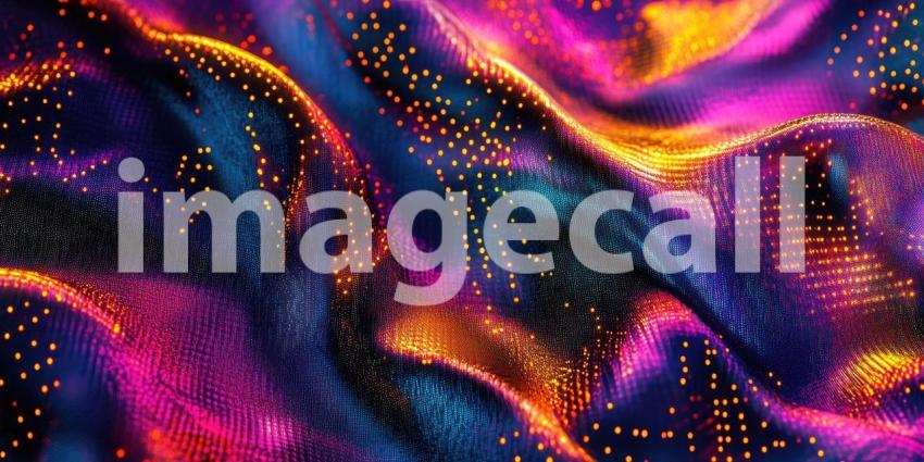 A Symphony of Light: A Vibrant Abstract Pattern of Dots Pulsating with Energy