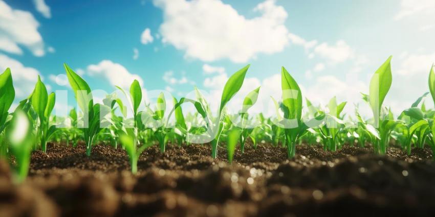 New Beginnings: Tiny Seedlings Reach for the Sun, Bursting with Life and Promise