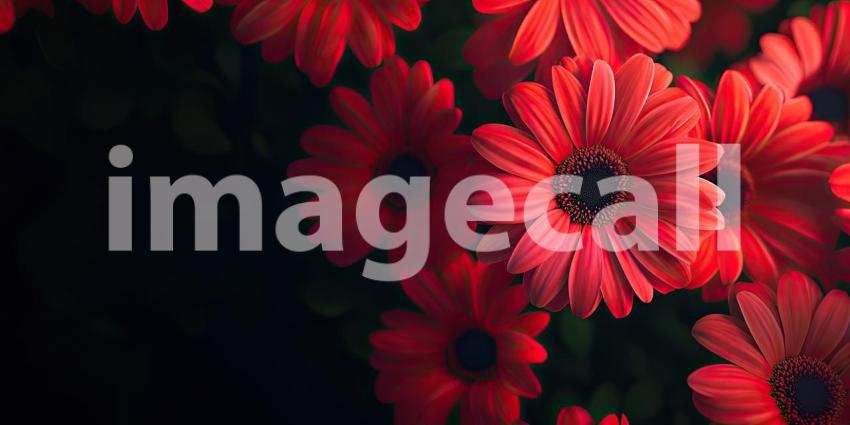 A Coral Dahlia Blooms in the Warm Glow of Sunset