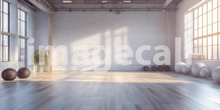 Airy Loft Studio Space with Exposed Brick Walls and Large Windows