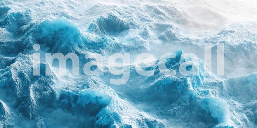 A River Winds Through a Valley of Snow-Capped Mountains Bathed in a Dreamy Pink Light