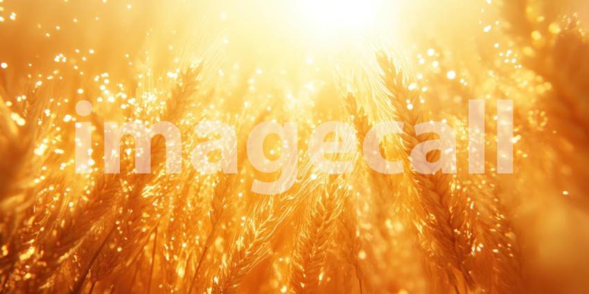 Golden Expanse: A Vast Field of Dry Grass Stretches Towards a Horizon Bathed in Sunlight