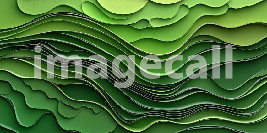 A Verdant Tapestry: A Whimsical Landscape of Intertwining Green Waves