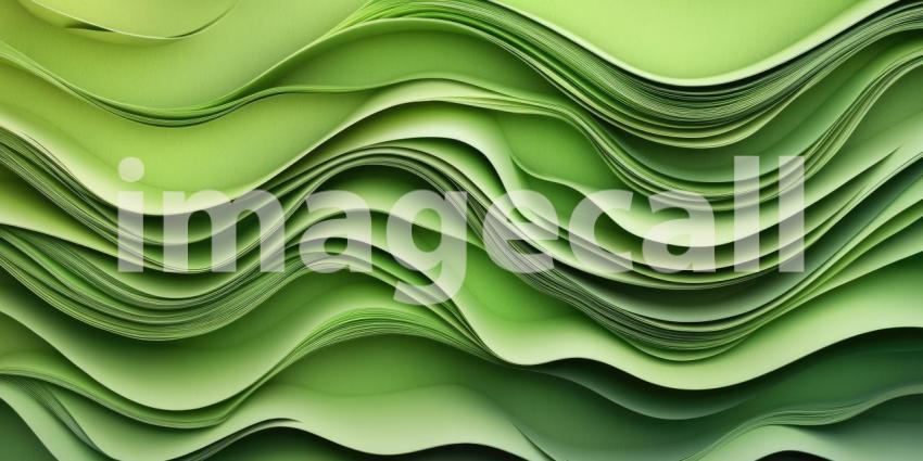 A Verdant Tapestry: A Whimsical Landscape of Intertwining Green Waves