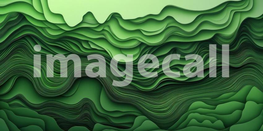 A Verdant Tapestry: A Whimsical Landscape of Intertwining Green Waves