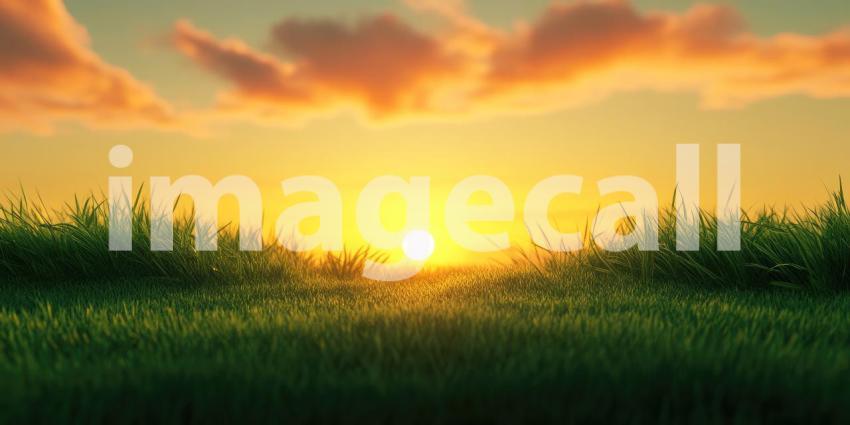 A Serene Sunset Over a Tranquil Lake