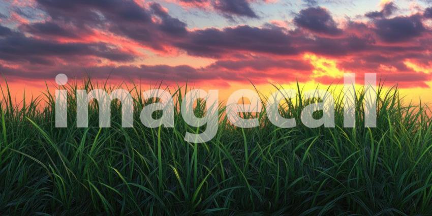 A Serene Sunset Over a Tranquil Lake