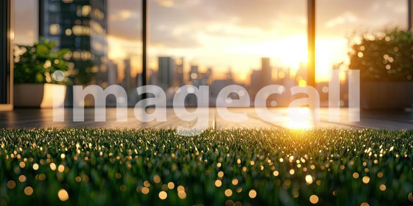 A Serene Sunset Over a Tranquil Lake
