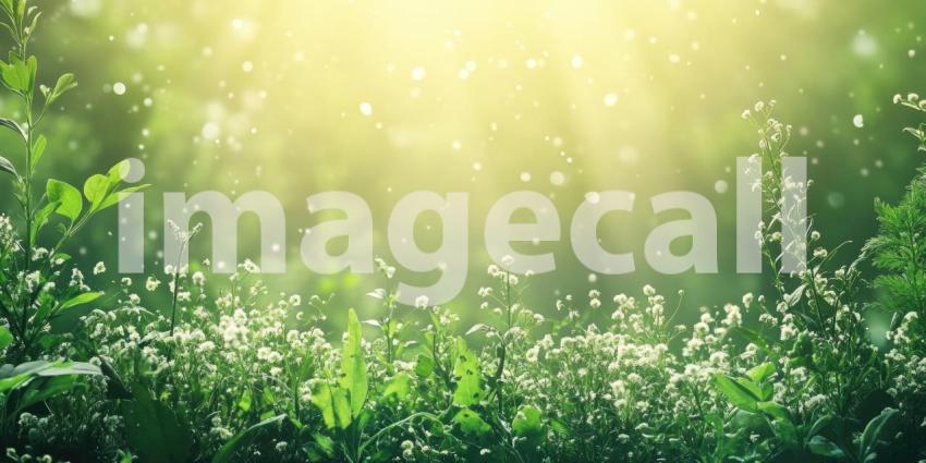 A Verdant Oasis: Sunlight Dapples Through Lush Foliage, Casting Shadows on a Serene Wall