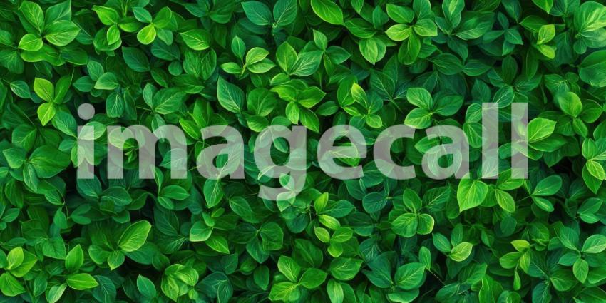 A Verdant Tapestry: A Lush Blanket of Green Leaves Bathed in Sunlight