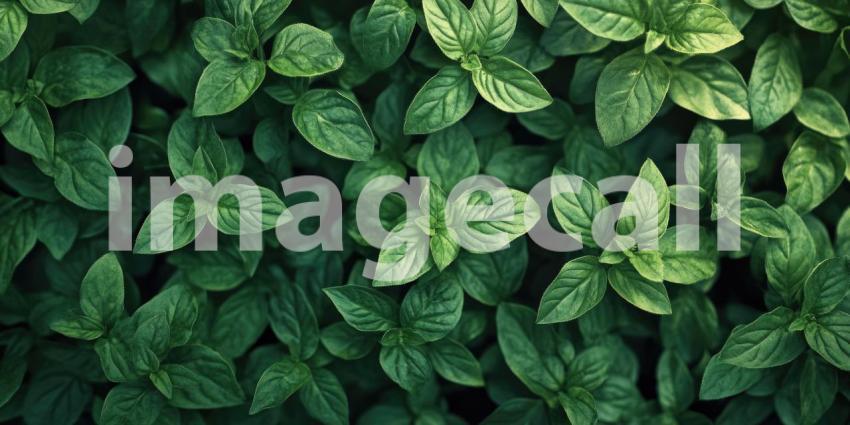 A Verdant Tapestry of Lush Green Leaves Bathed in Sunlight